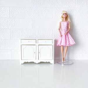 Barbie Miniature Dollhouse White French Cabinet Sideboard 1:6 Scale 3D Printed